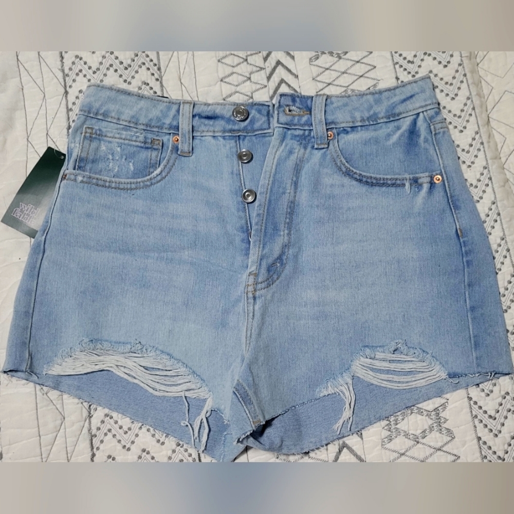 High waist cut off jean shorts